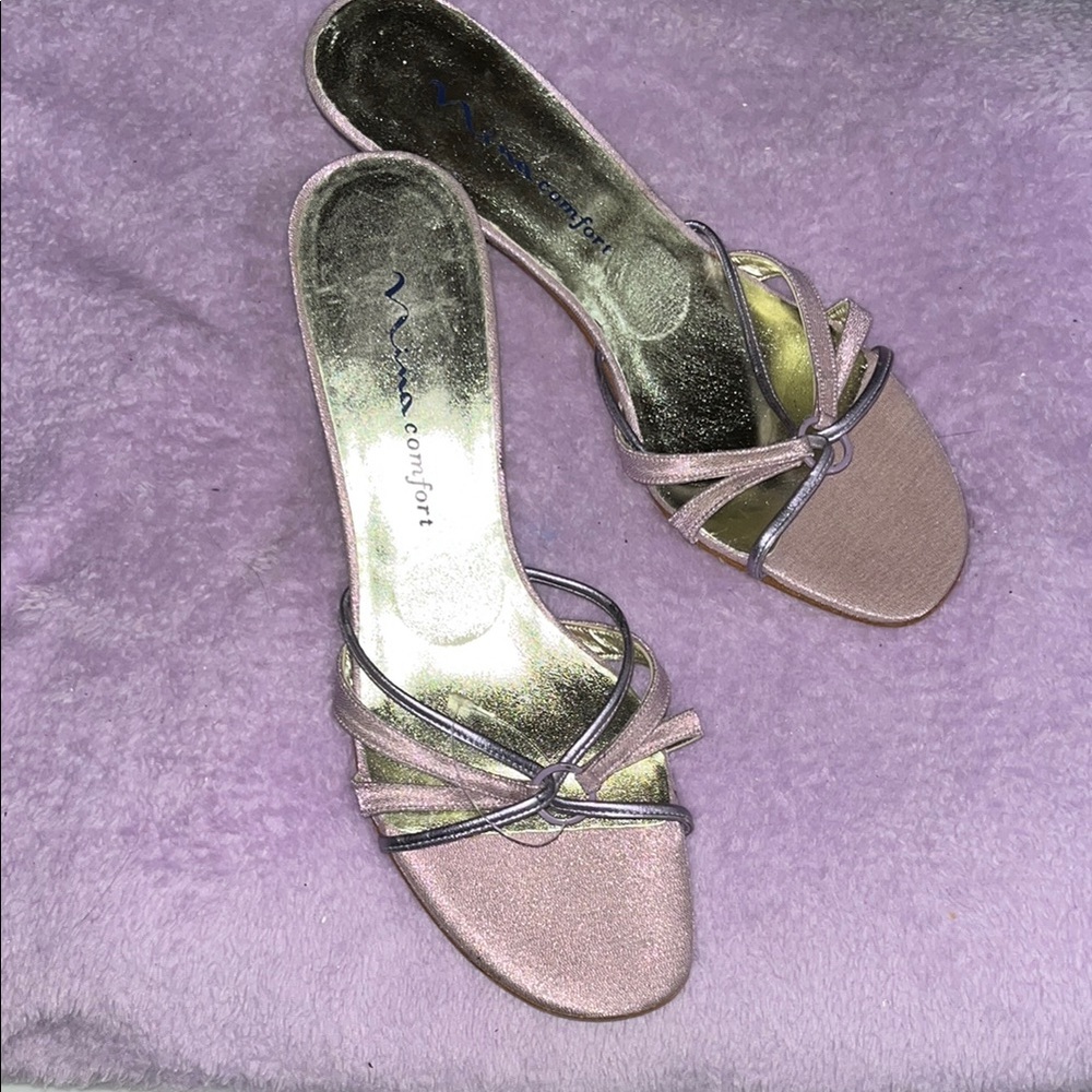 Nina Pink Metallic Heels - Picture 5 of 8
